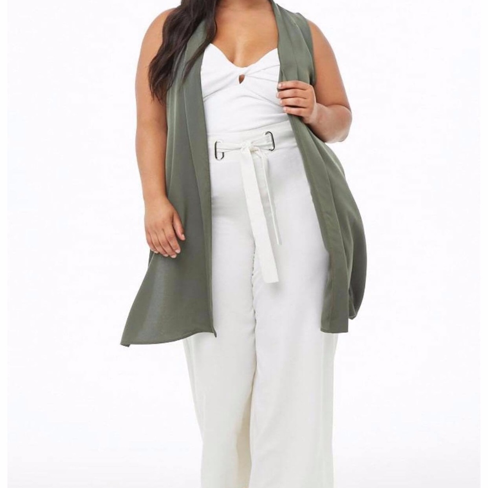 Olive Sleeveless Vest XL